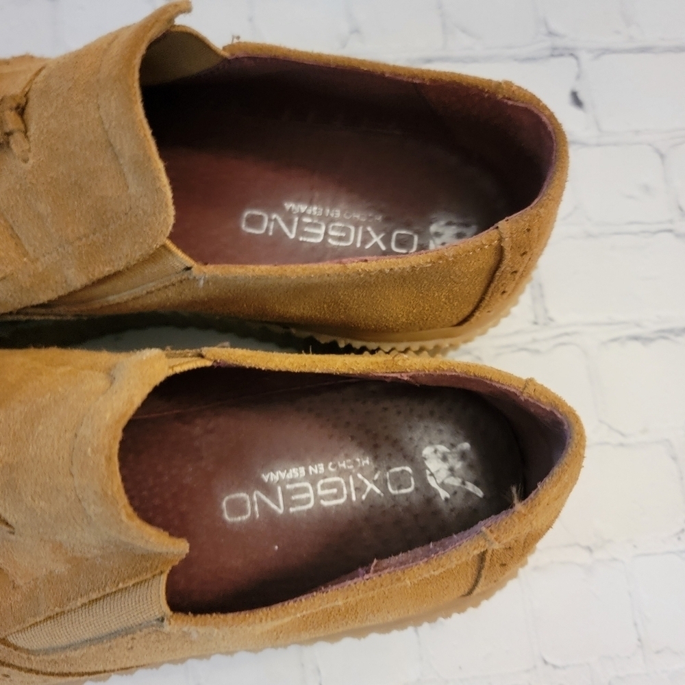 Oxigeno Slip On Suede Chunky  Tassle Shoes Size 39 - Picture 5 of 9